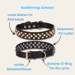 Halsband Aurora – elegant mit goldenen Nieten für den Wow-Effekt
