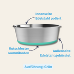 Edelstahlschüssel Skandi – rutschfest für hungrige Genießer