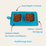 Reise-Doppelnapf Britt – platzsparend für Futter und Wasser to go